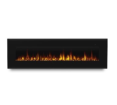 Clay Electric Wall Fireplace, Black - Image 0