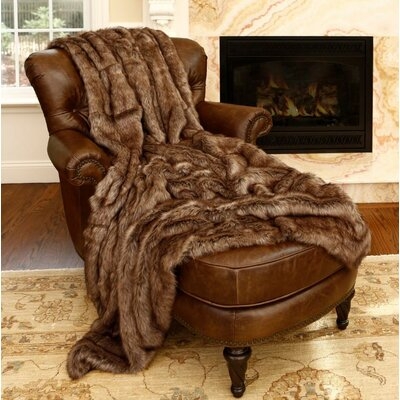Westview Coyote Faux Fur Throw - Image 0