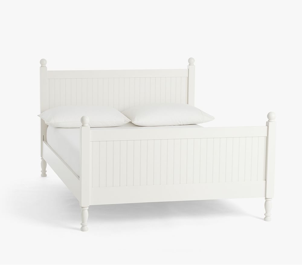 Catalina Square Bed, Full, Simply White, In-Home Delivery - Image 0
