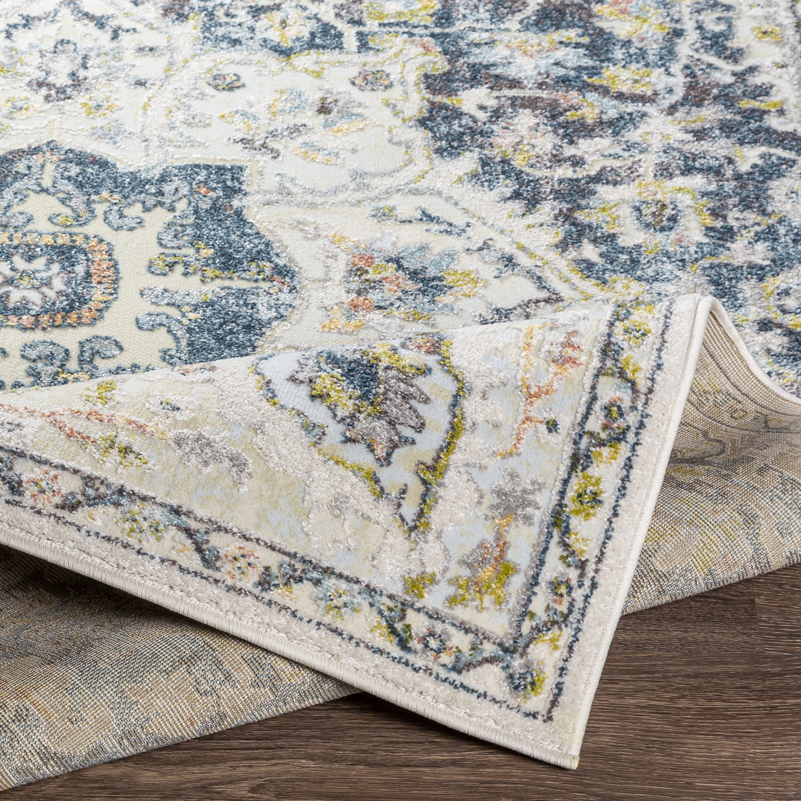 New Mexico Blue Indoor 3' x 2' Machine Woven Rug - Image 4