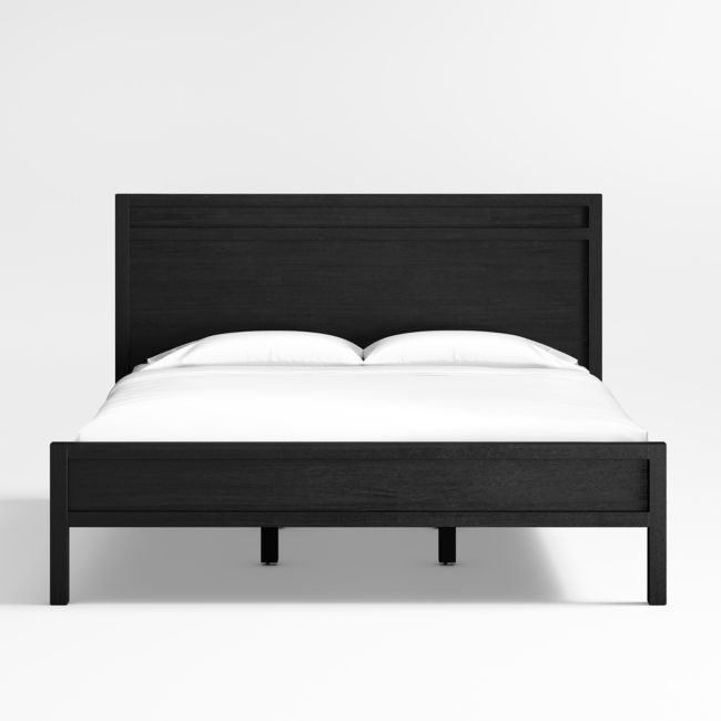 Keane Black Solid Wood King Bed - Image 0