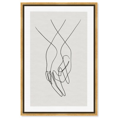 People and Portraits Hands Shapes - Painting Print on Canvas - Image 0