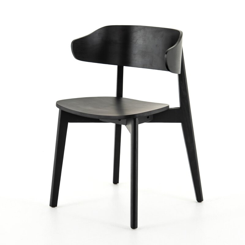 Four Hands Solid Wood Wishbone Side Chair in Black - Image 0
