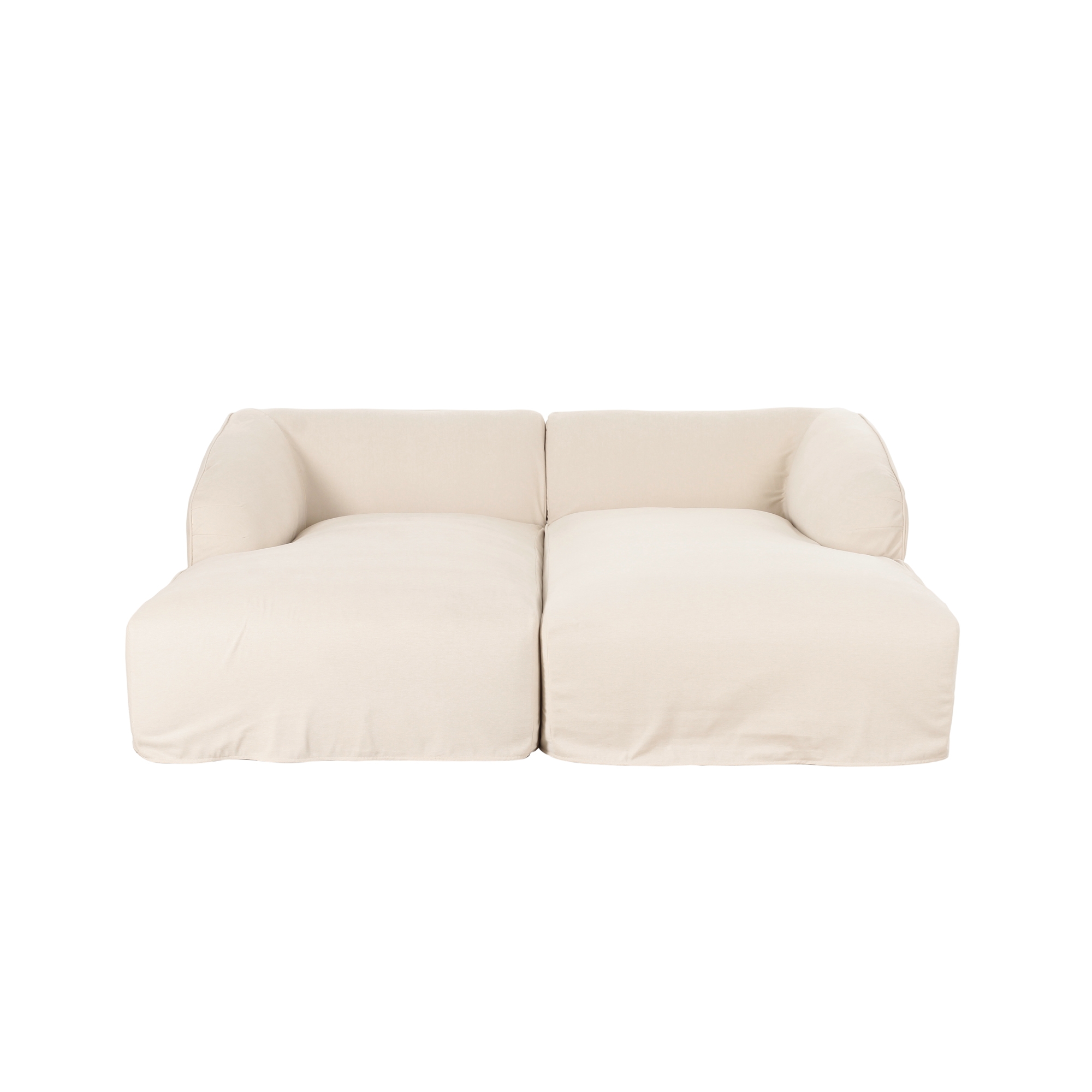 Isla Double Chaise Modular Sectional Beige - Image 0