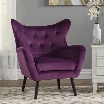 Danney Velvet Wingback Chair - Image 0