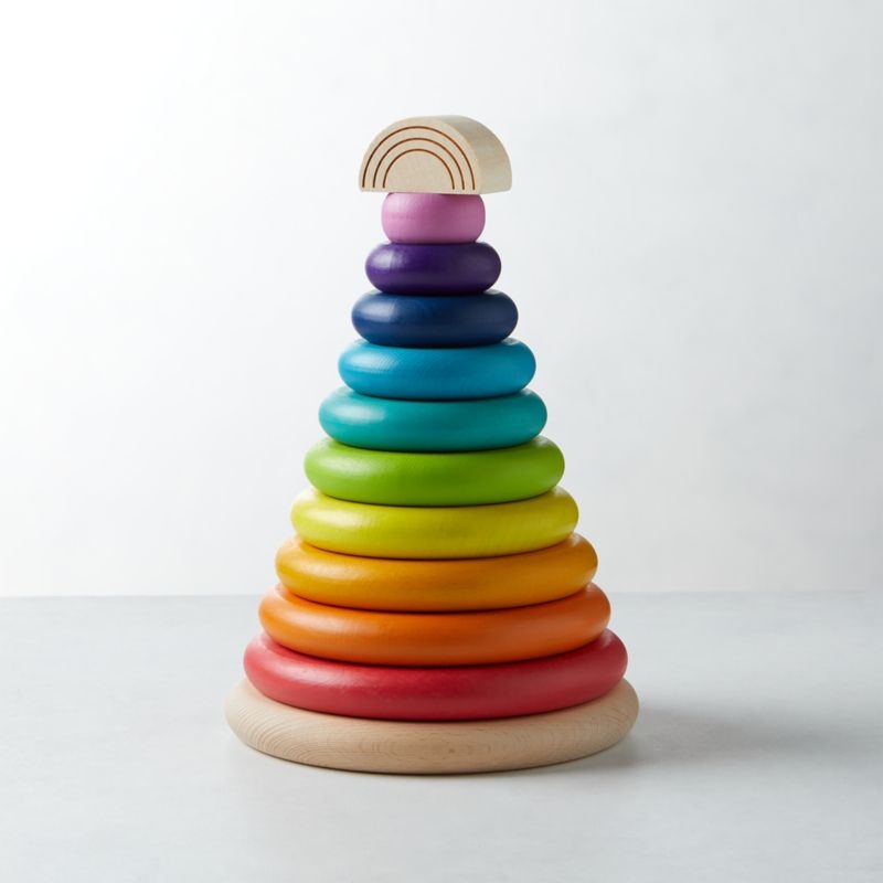 Large Wooden Baby Stacking Rings - Image 2
