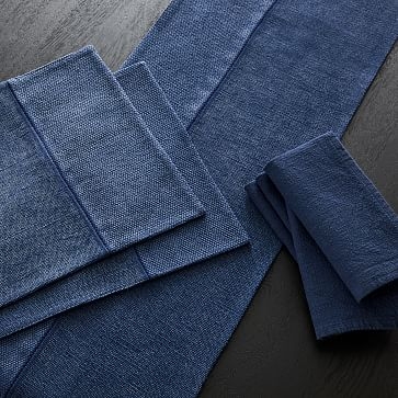 Cotton Canvas Table Linens, Midnight - Image 0