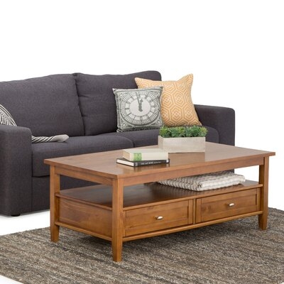 Oyama Solid Wood Coffee Table with Storage - Image 0