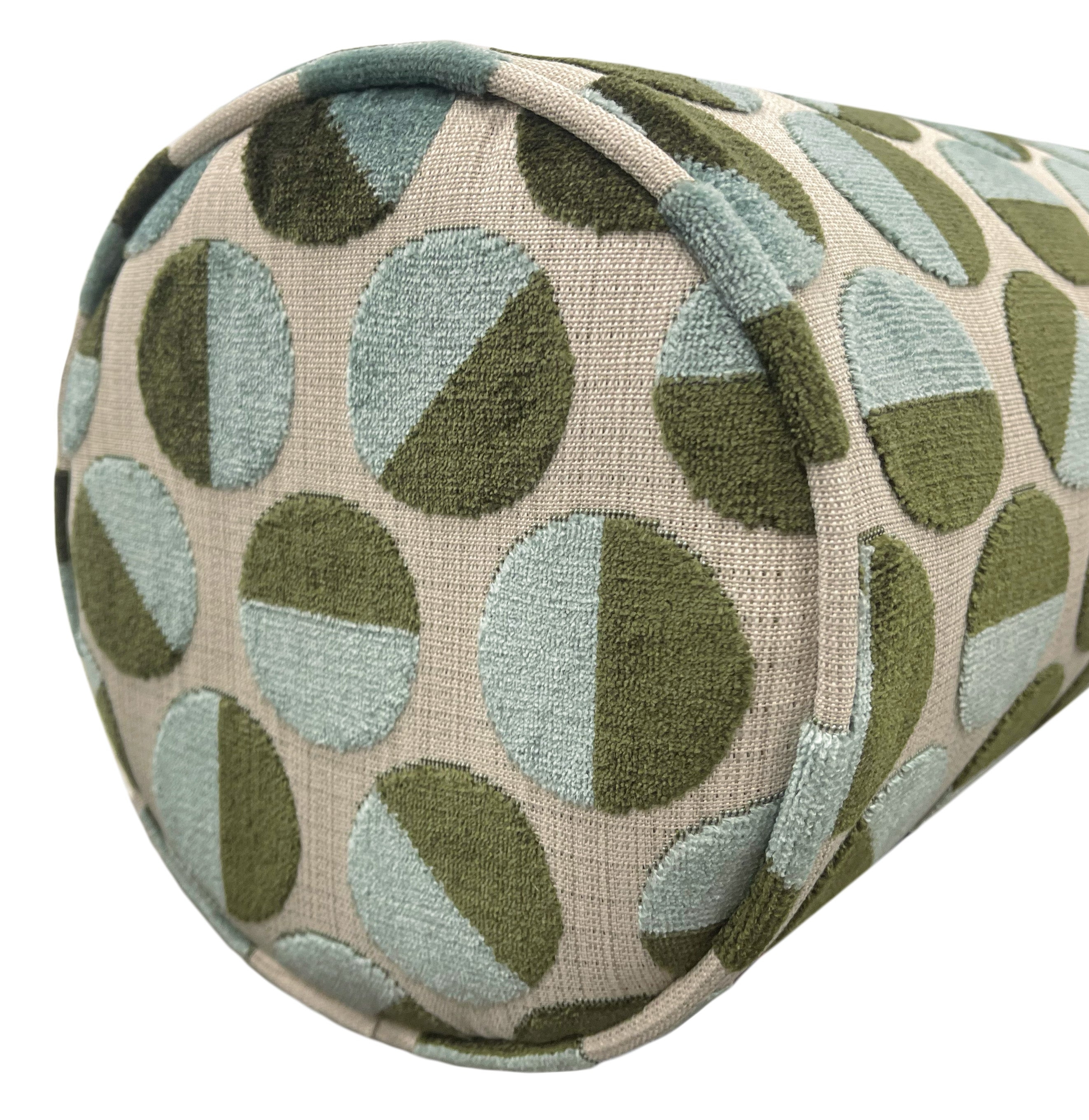 THE BOLSTER :: BROOKLYN CUT VELVET // SPA BLUE - TWIN // 9" X 24" - Image 1