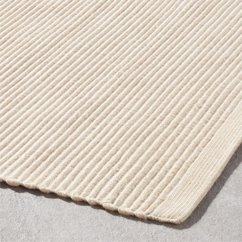 Diver Handwoven Ribbed Neutral Indoor/Outdoor Performance Area Rug 5'x8' - Image 1