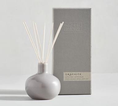 Mason Ceramic Scented Candle, Grey Oak, Graphite Grey, Small - Image 2