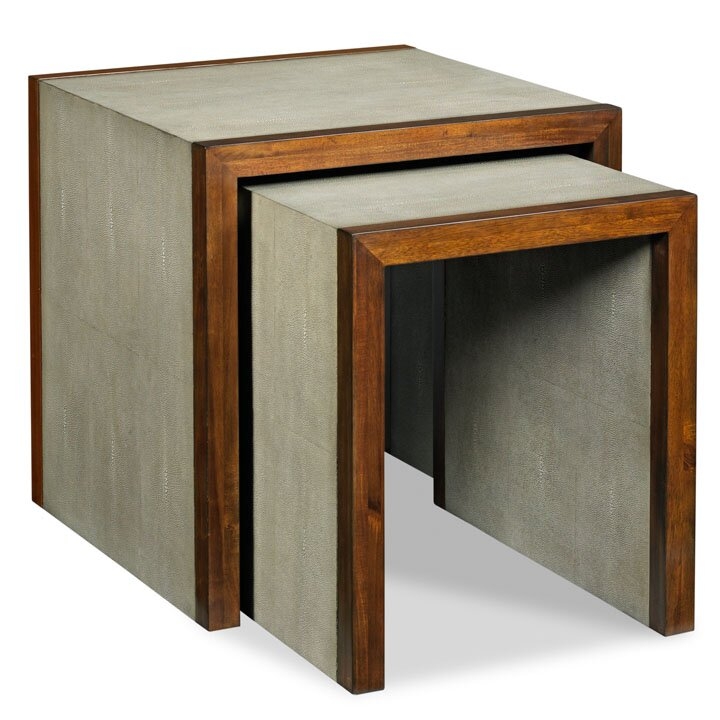Woodbridge Furniture Savoye Shagreen 2 Piece Nesting Tables - Image 0