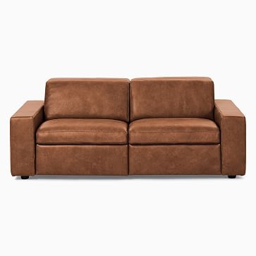 Enzo 76" Sofa, Ludlow Leather, Gray Smoke - Image 3