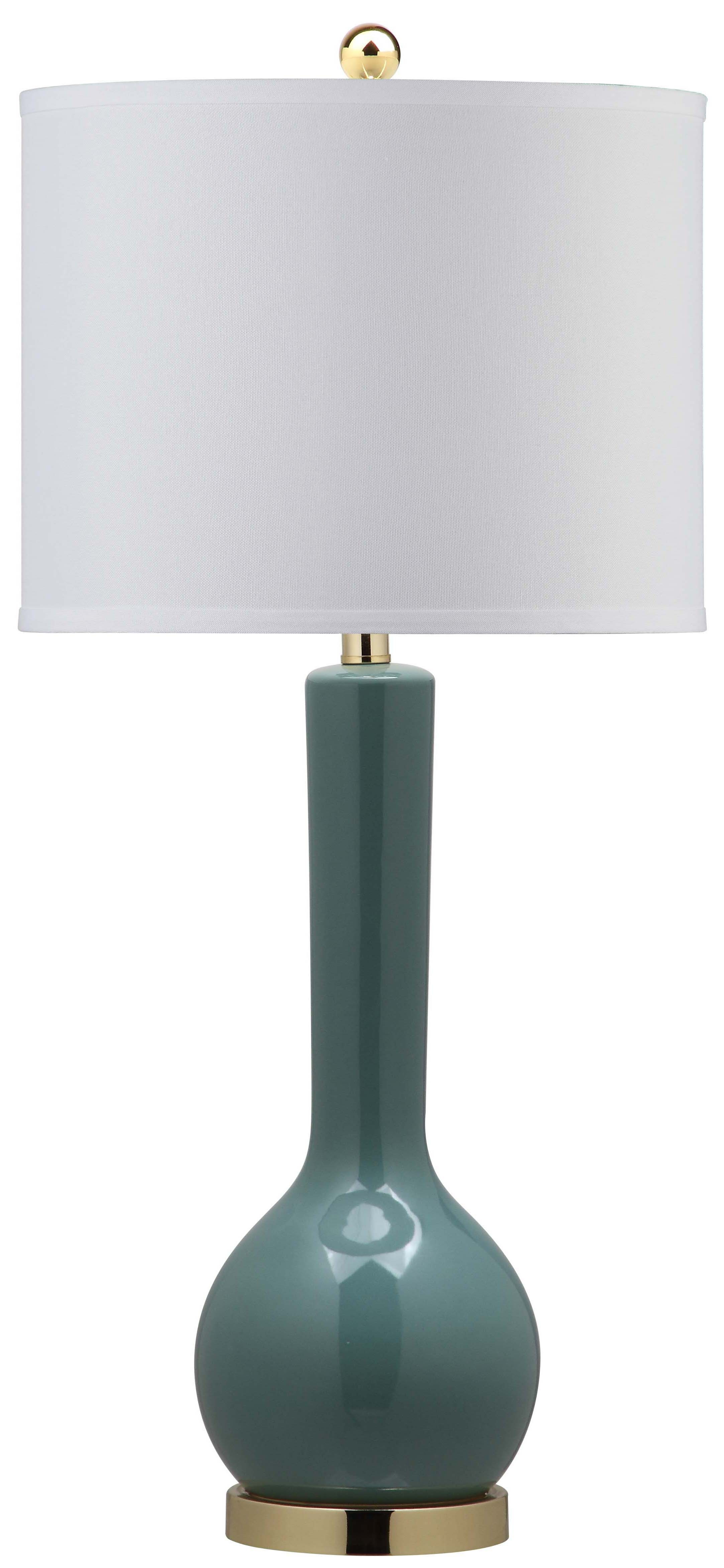 Mae 30.5-Inch H Long Neck Ceramic Table Lamp - Marine Blue - Arlo Home - Image 0