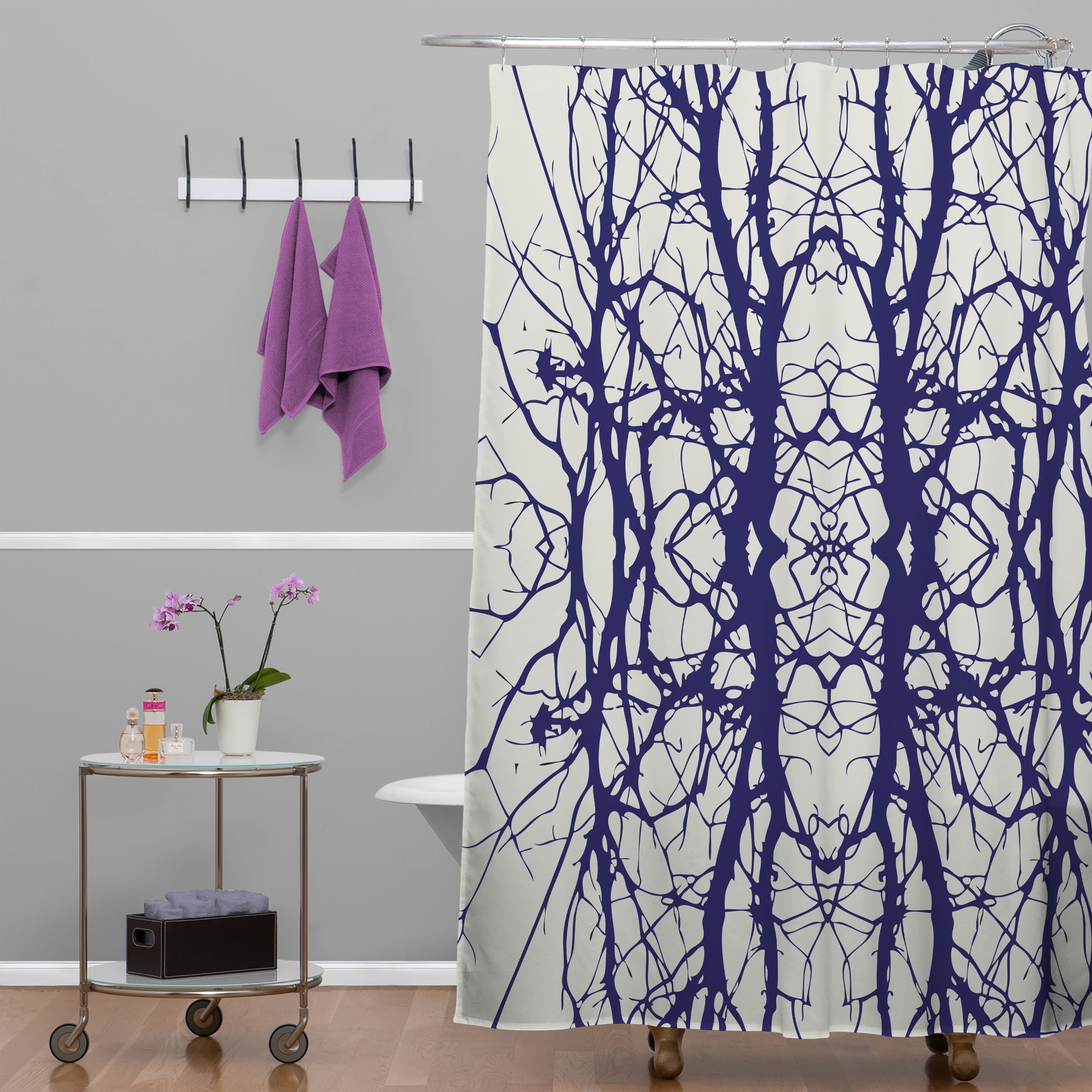 Holli Zollinger Tree Silhouette Shower Curtain - Standard 71"x74" with Liner - Image 1