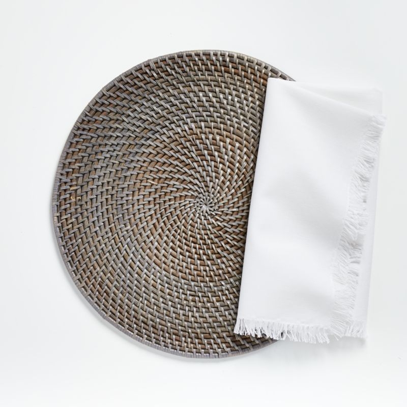 Craft Crisp White Cotton Fringe Napkin - Image 2