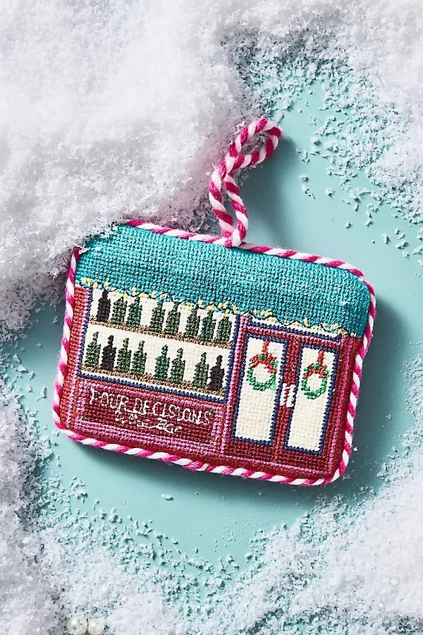 Furbish Holiday Scene Needlepoint Ornament - Image 0