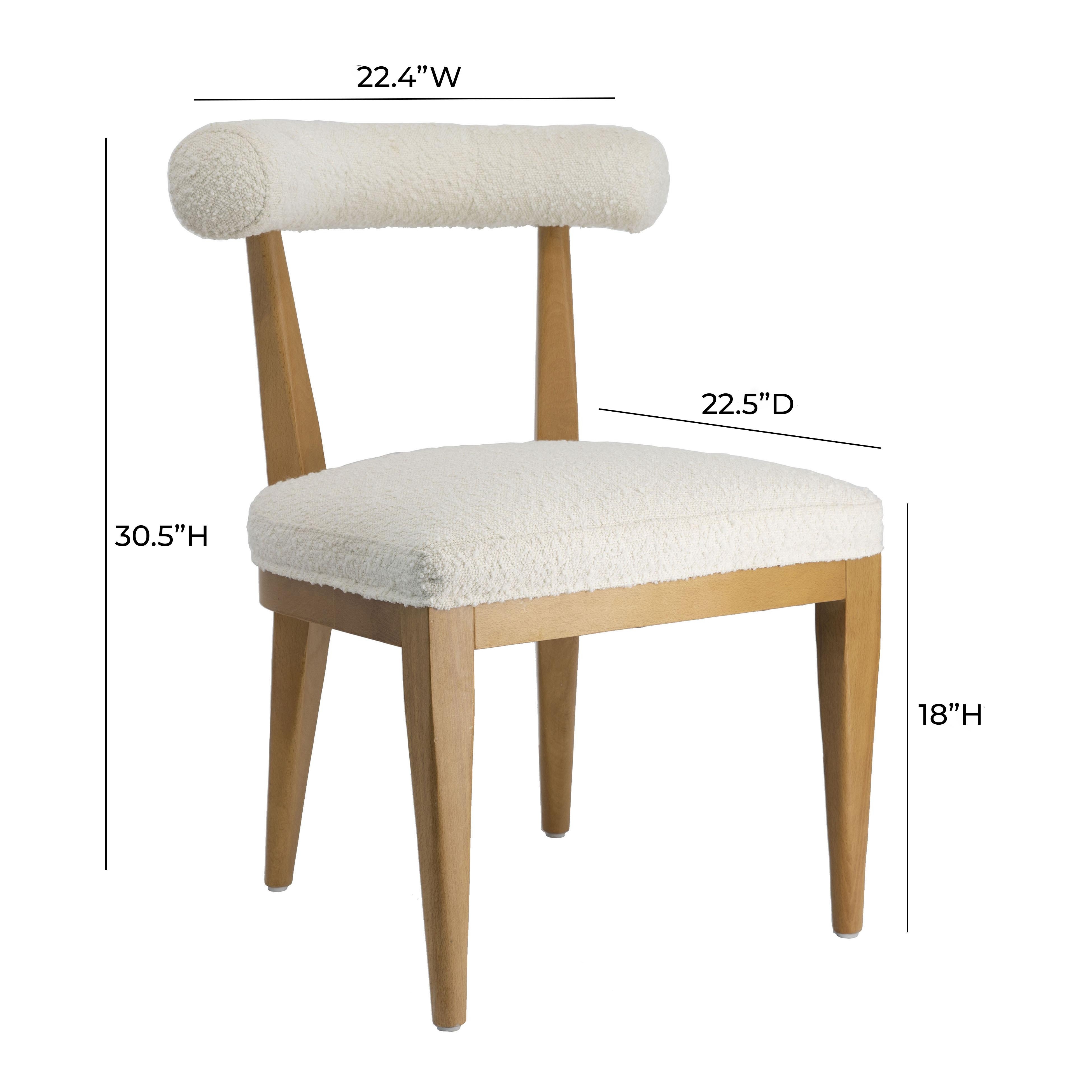 Palla Cream Performance Boucle Dining Chair - Image 5