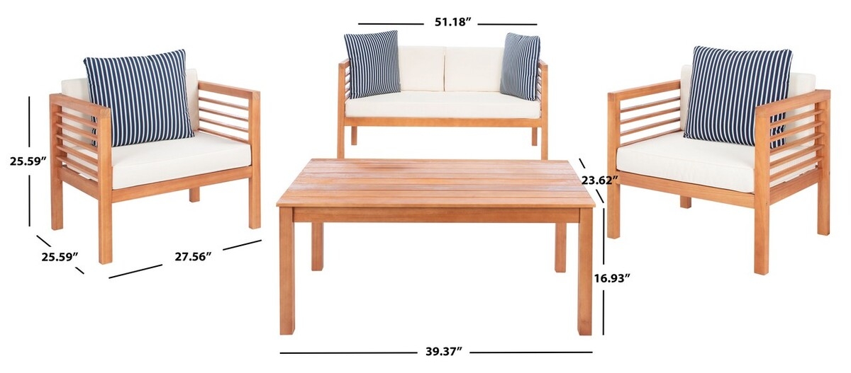 Alda 4 Piece Set - Natural/Bge + Thn Stp P - Safavieh - Image 8