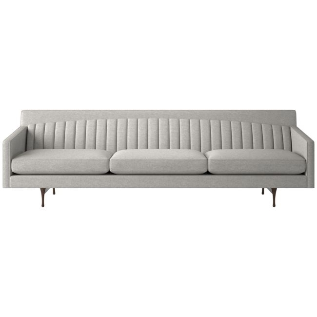 Symmetric Sofa 103" Hatch Platinum - Image 0