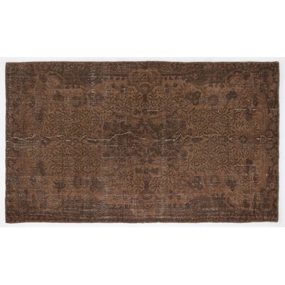 One-of-a-Kind Makemson Hand-Knotted 1960s Turkish Brown 5'4'' x 8'12'' Area Rug - Image 0