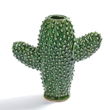 Glass Cactus Vase, Medium - Image 2