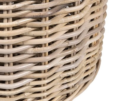 Portland Round Woven Tote Baskets, Set of 2 - Natural - Image 2