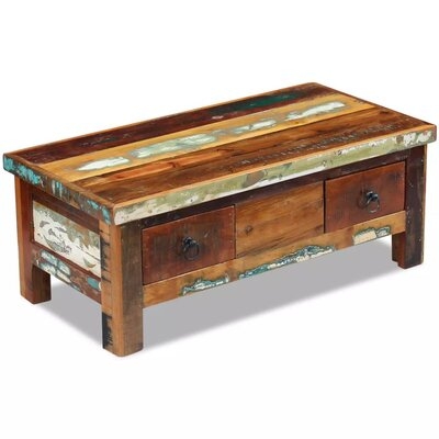 Maymie Solid Wood Coffee Table with Storage - Image 0