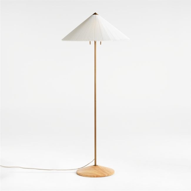 Flores Floor Lamp with Fluted Shade - Image 0
