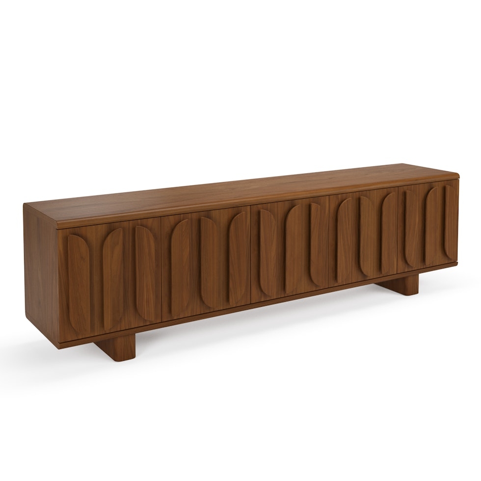 Ansel 79" Media Unit - Walnut - Image 1