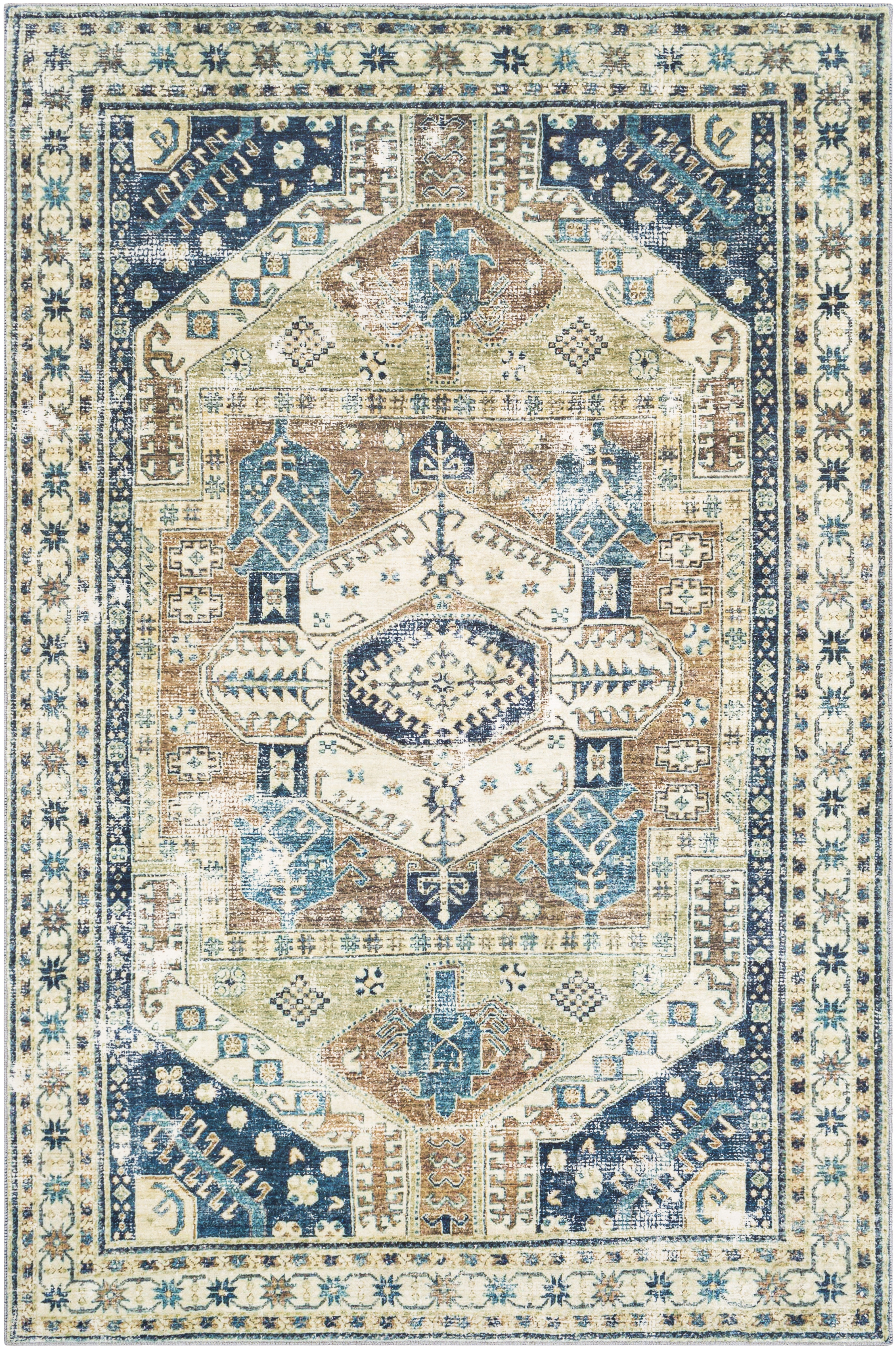 Livabliss Erin Beige Indoor 5'3" x 7'7" Machine Woven Rug - Image 0