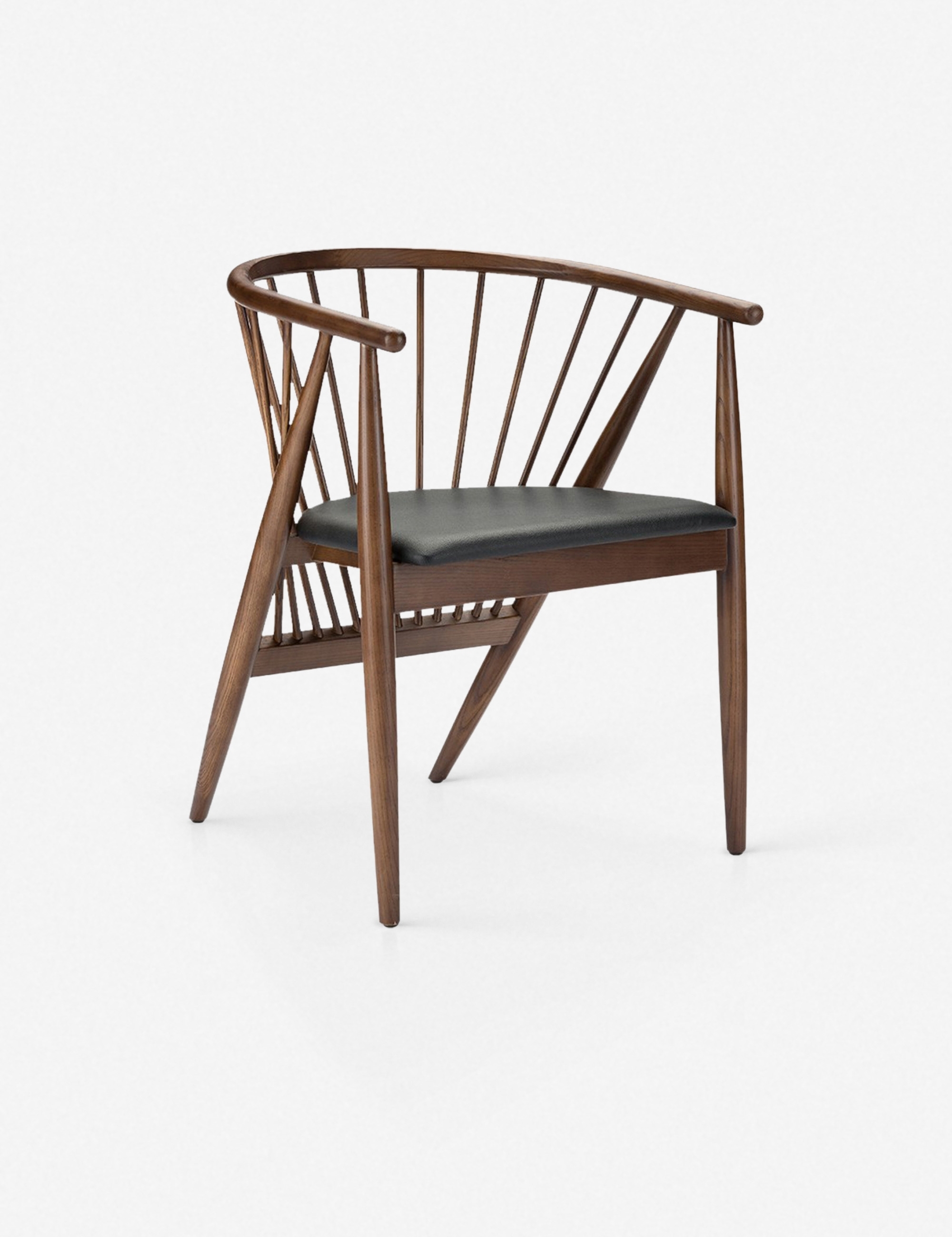 Copley Dining Chair, Walnut and Black - Image 4
