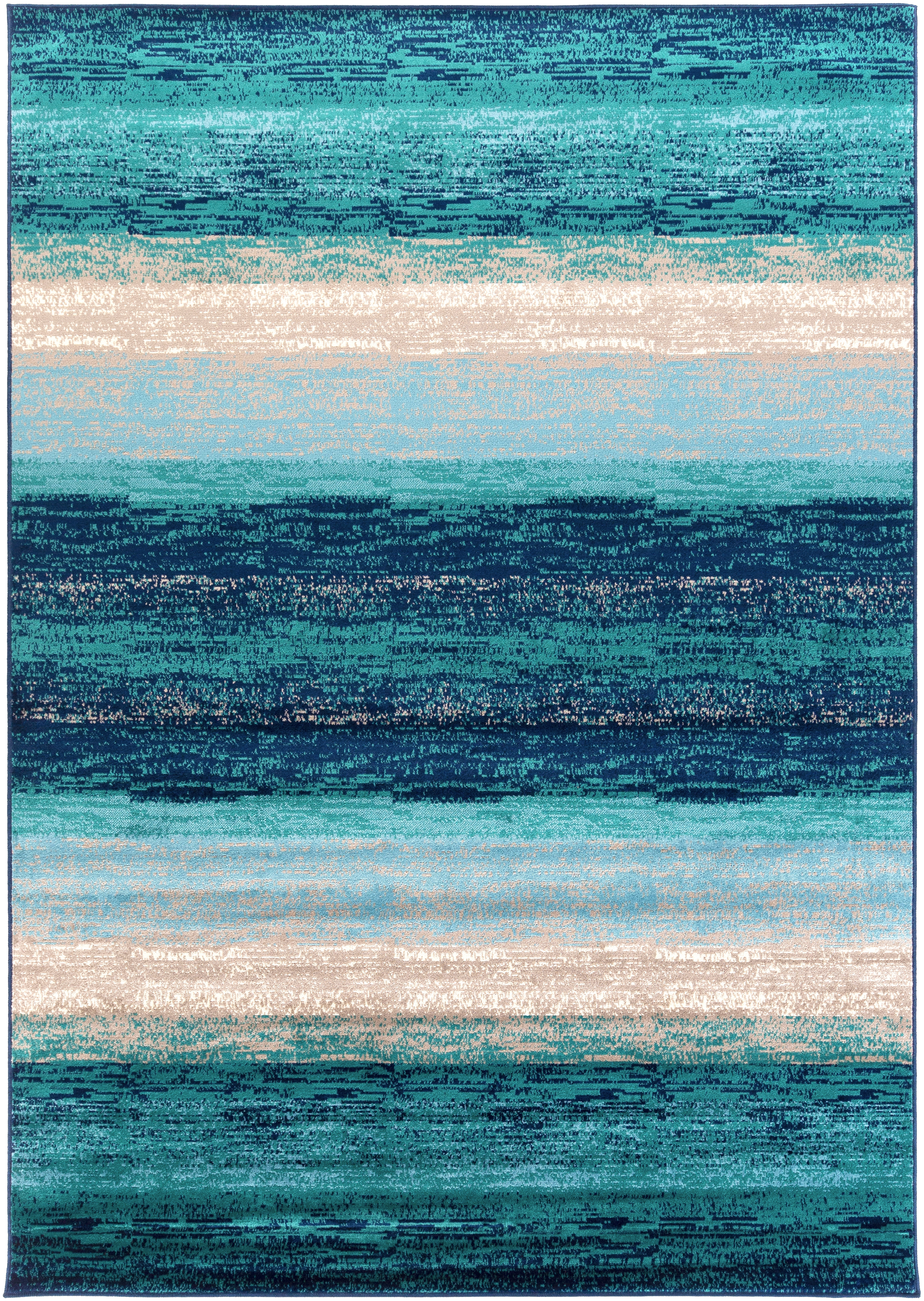 Paramount Blue Indoor 6'7" x 9'6" Machine Woven Rug - Image 0