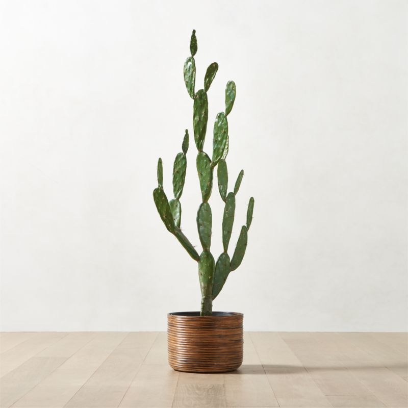 Faux Potted Cactus Plant 4'9'' - Image 1