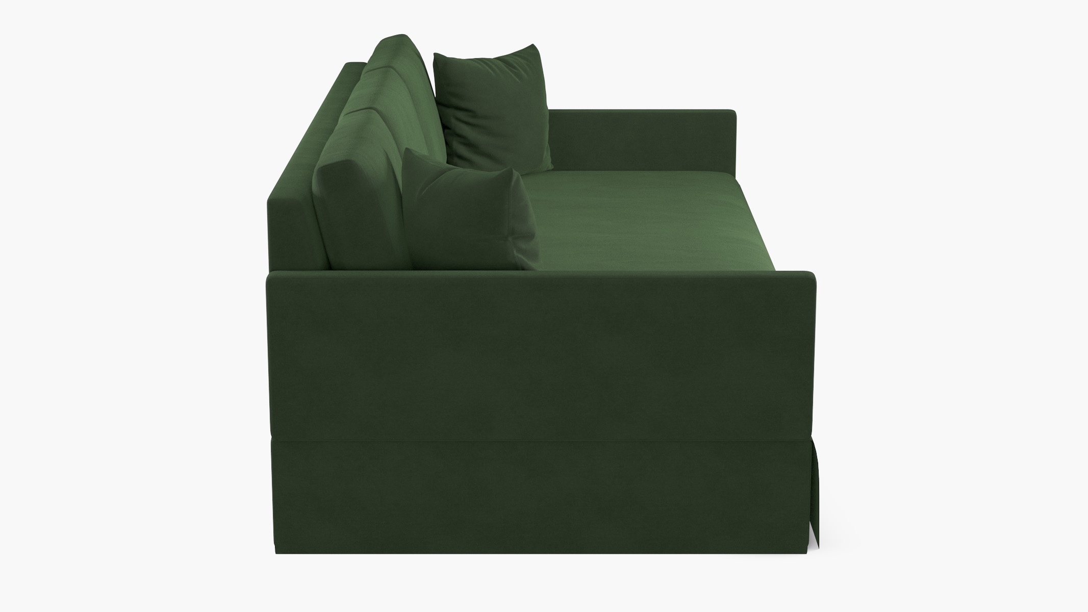 Skirted Track Arm Sofa, Emerald Luxe Velvet, Extra Deep (43") - Image 2