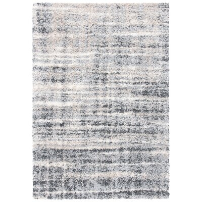 Abstract Grey / Ivory Area Rug - Image 0