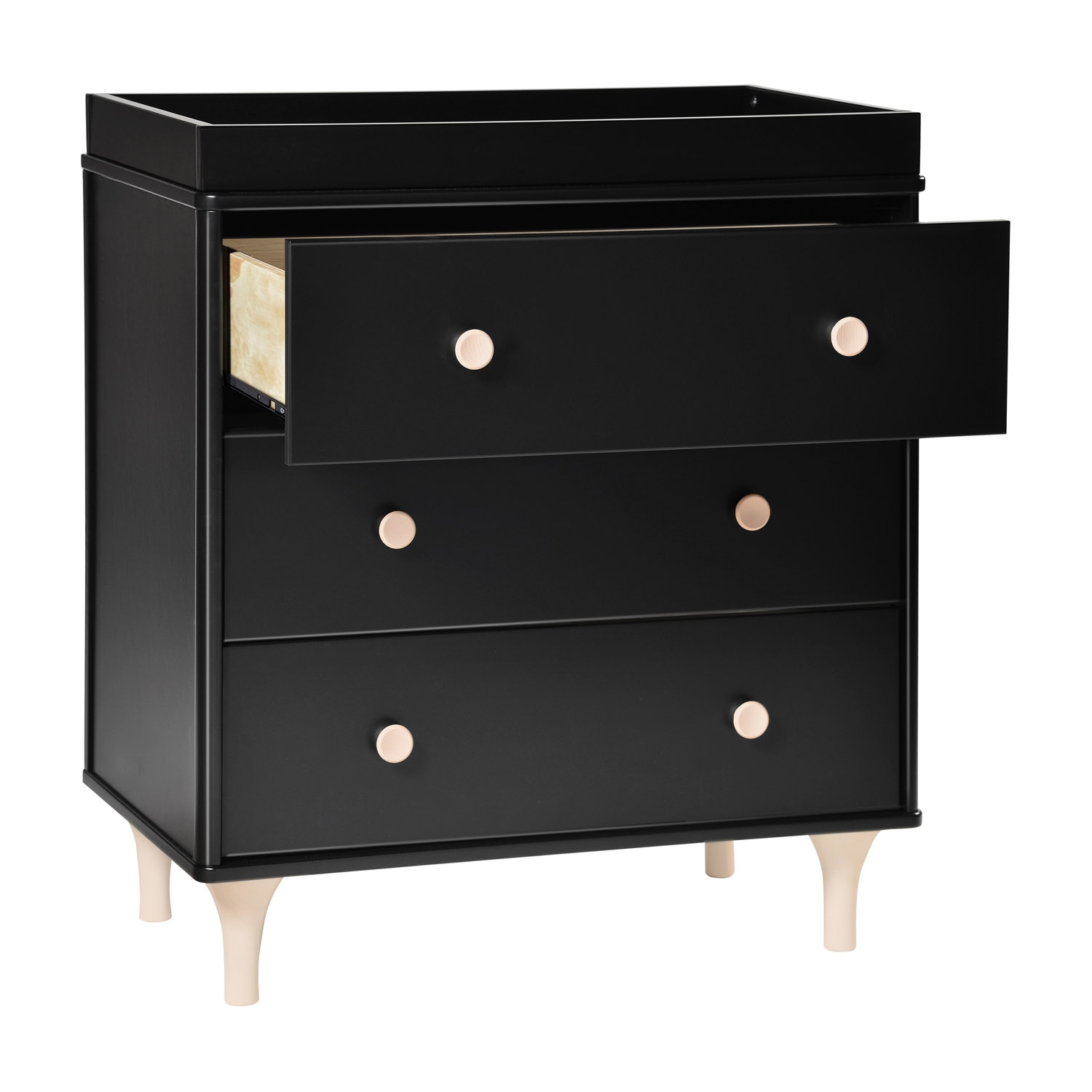 Babyletto Lolly Modern Classic Black Changing Station Dresser - Image 2