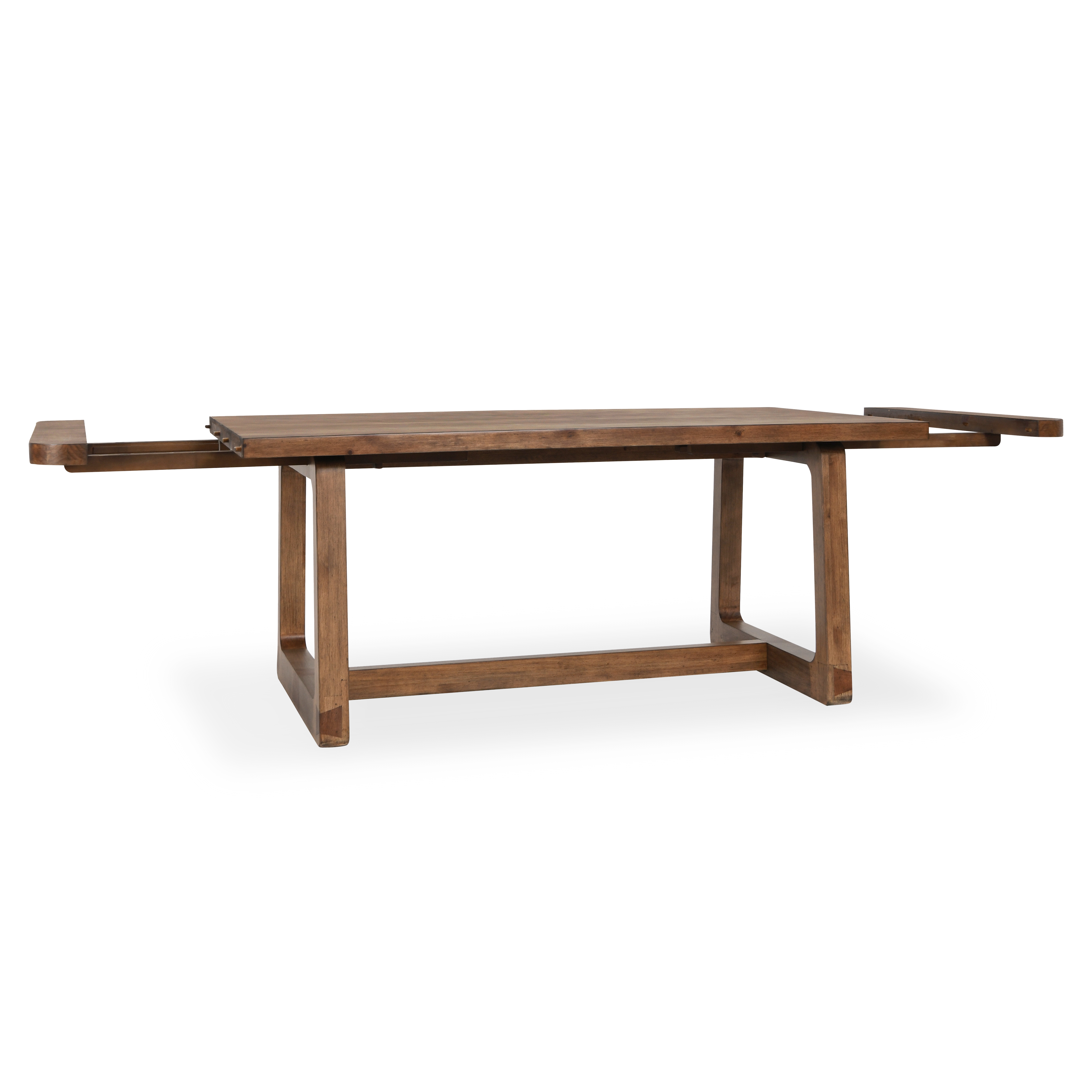 Lyra Pine Wood 80-110" Ext Dining Table Smoke Brown - Image 4