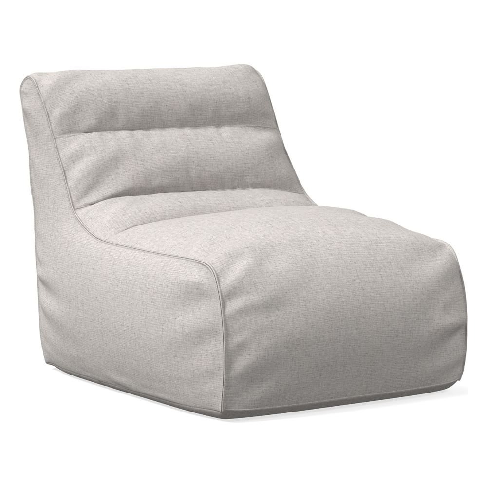 Levi Bean Bag Chair, Poly, Performance Coastal Linen, Dove, Concealed Supports - Image 0
