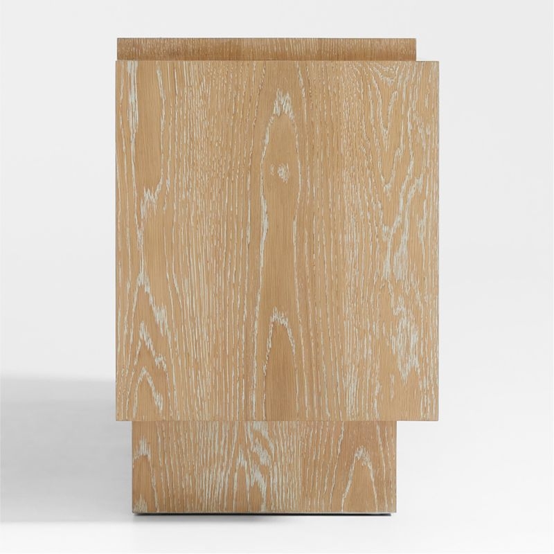Panache 72" Cerused Natural Oak Wood Media Console with Textured Doors - Image 8
