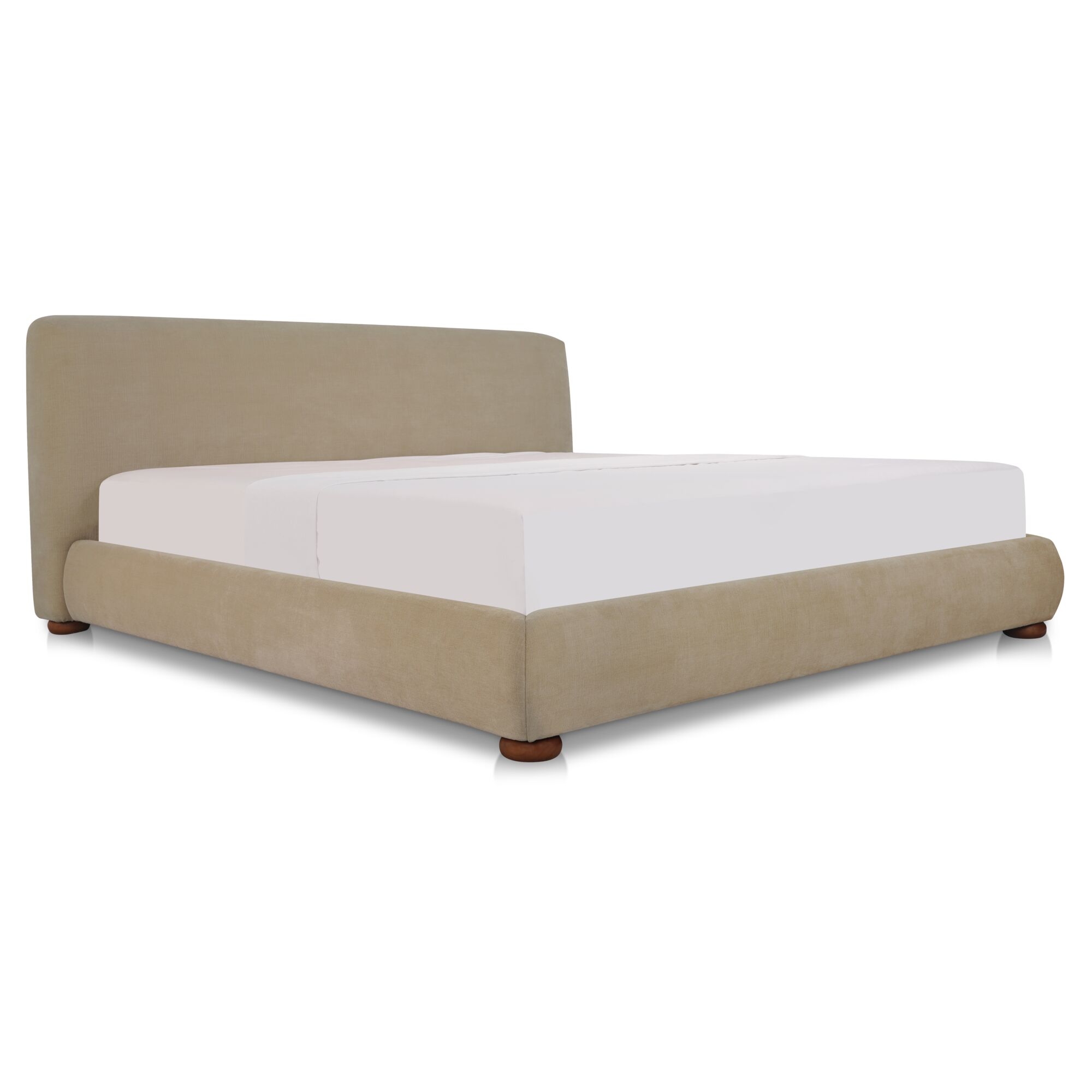 Beau King Storage Bed Warm Beige - Image 1
