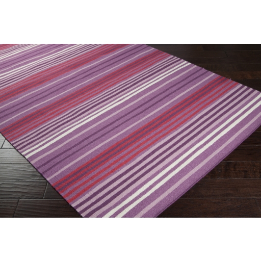 Happy Cottage Purple Indoor 2' x 3' Handmade Rug - Image 2