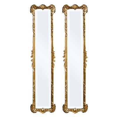 Jasmin Rectangle Antiqued Gold Plastic Panel Mirror - Image 0