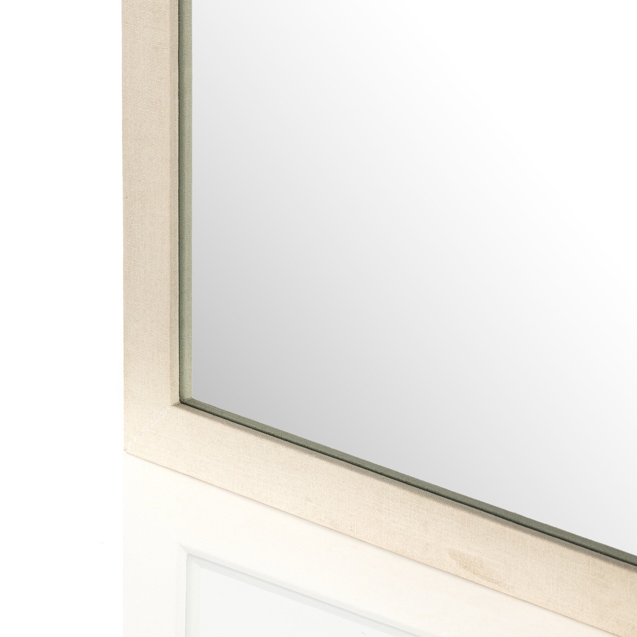 Cressida Floor Mirror - Ivory Painted Linen - Image 2