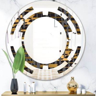 Checkered Pattern I Space Modern Frameless Wall Mirror - Image 0