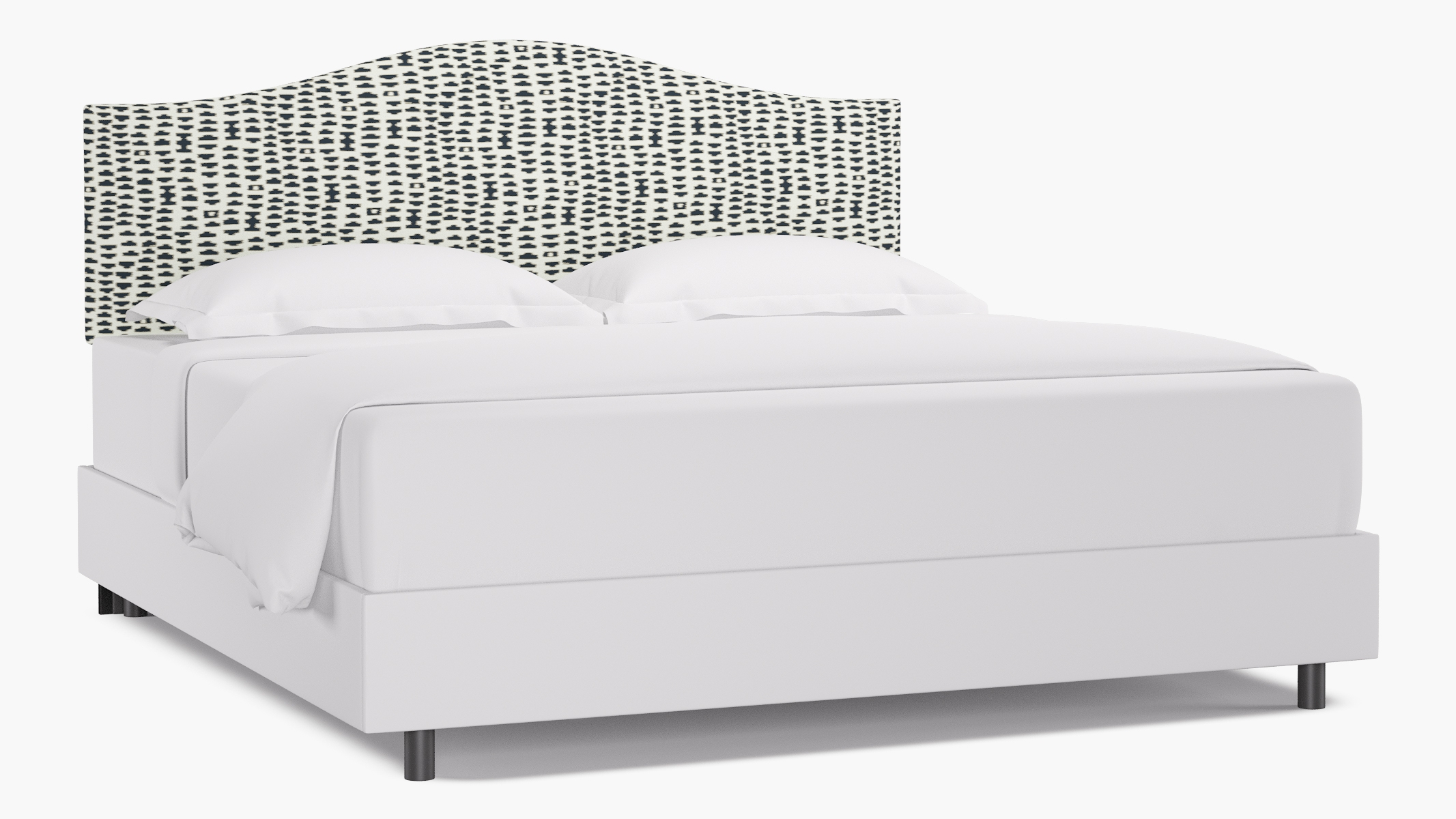 Camelback Headboard, Ivory Odalisque, King - Image 0