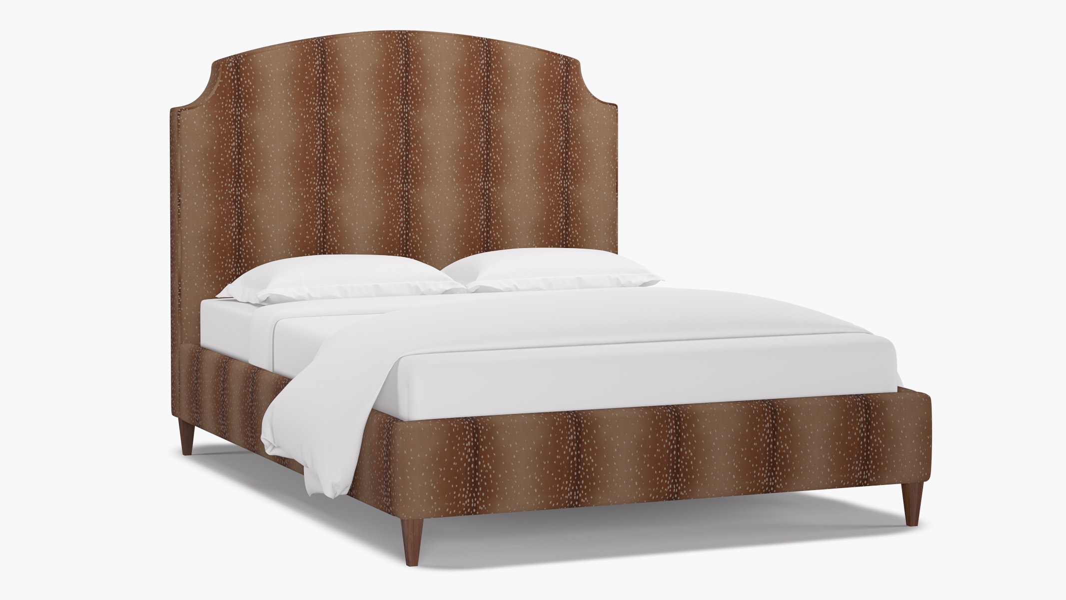 Cove Bed, Antelope, Walnut Square Tapered Leg, Twin - Image 1
