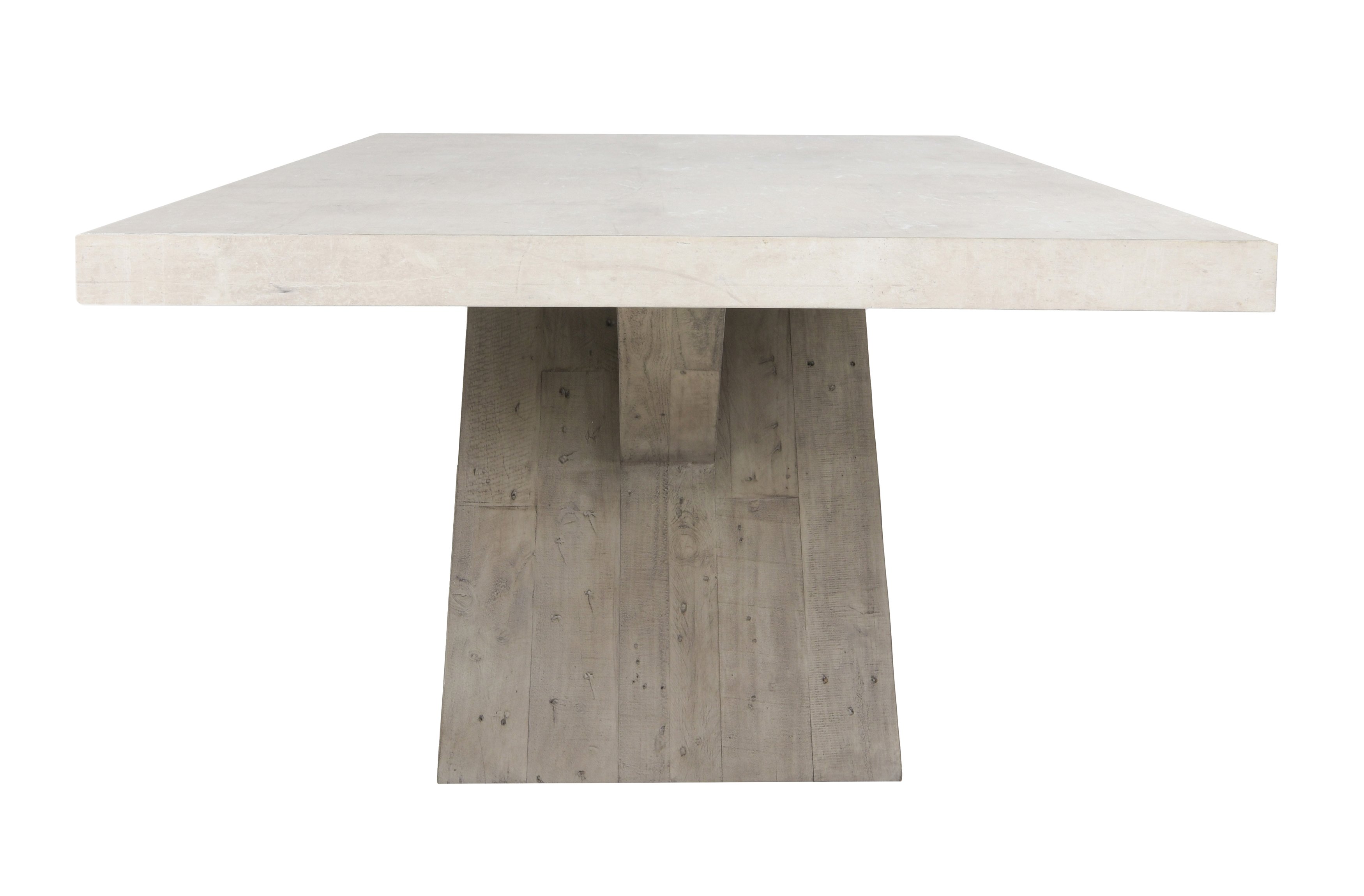 Durant 84" Dining Table Distressed Gray/Antique White - Image 2