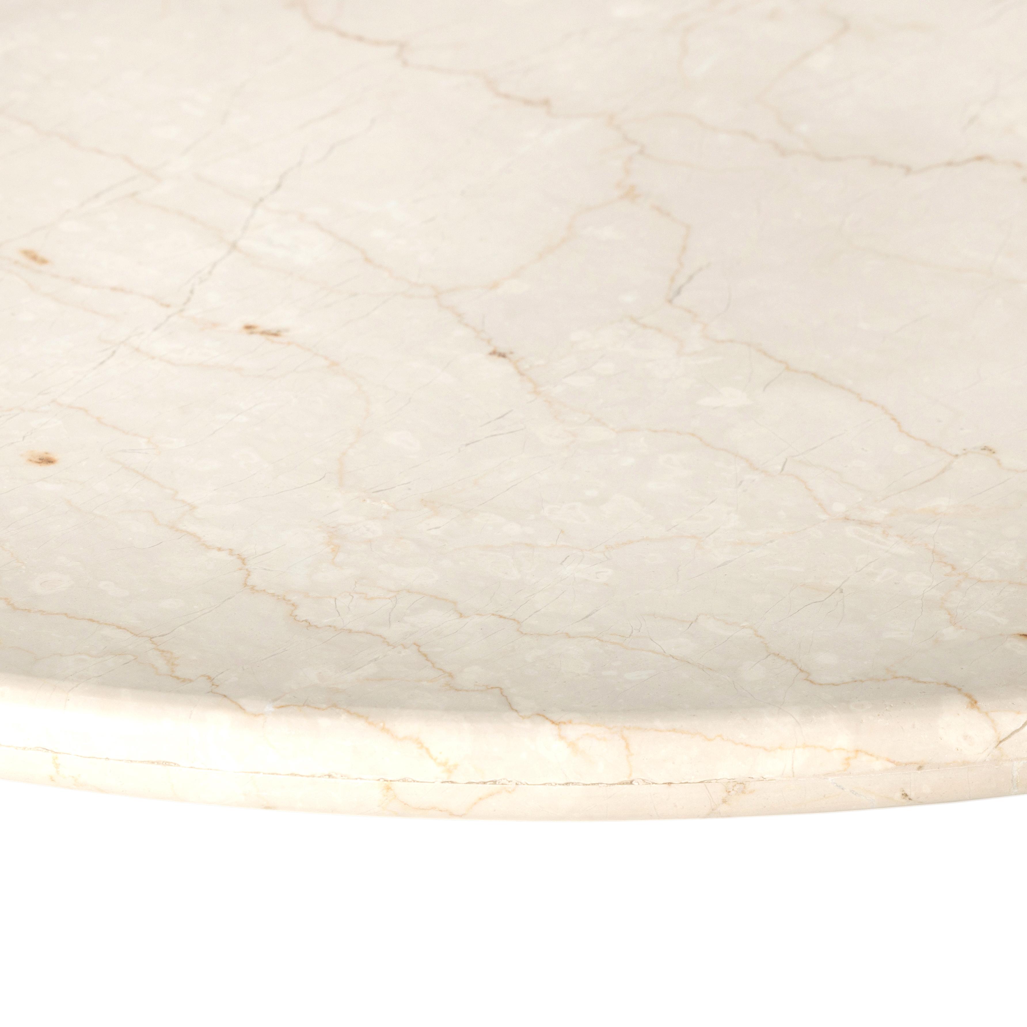 Belle Oval Dining Table-Cream Marble - Image 6