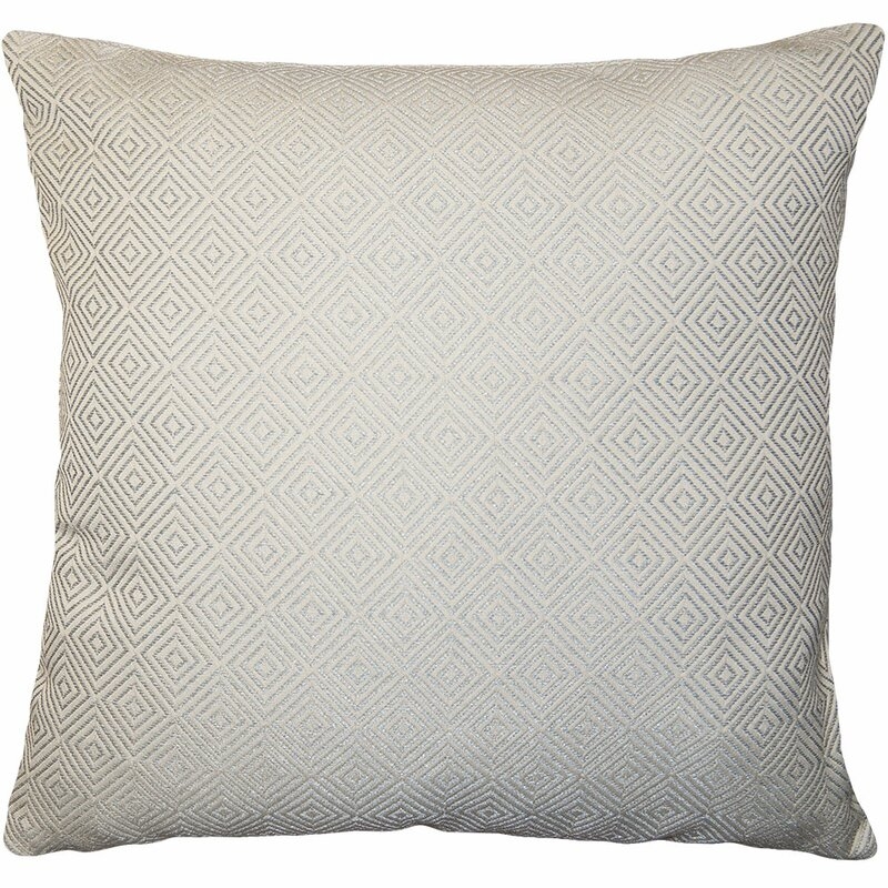 Square Feathers Baja Diamond Pillow Cover & Insert - Image 0